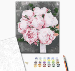 Alkotásutca Pünkösdi rózsa a menyasszonynak - Számfestő készlet kereten 40x50
