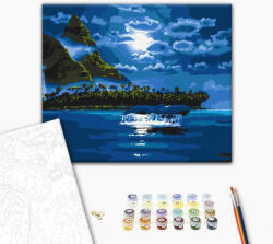 Alkotásutca Holdfényes éjszaka - Számfestő készlet kereten 40x50