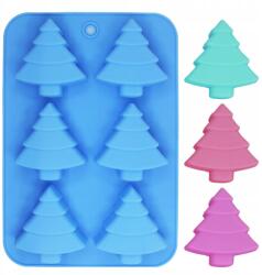 Senzi Cosmetics Szilikon Sütőforma 6x Karácsonyfa Keksz Puding MF-388 (MF-388)