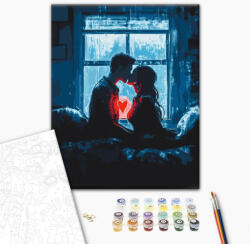 Alkotásutca Szerelem fénye - Számfestő készlet kereten 40x50