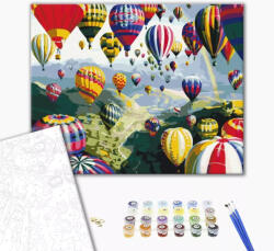 Alkotásutca Színes hőlégballonok - Számfestő készlet kereten 40x50