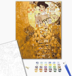 Alkotásutca Adele Bloch-Bauer portréja - Gustav Klimt - Számfestő készlet kereten 40x50