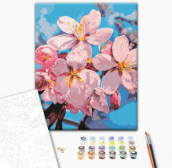 Alkotásutca Cseresznyefa virága - Számfestő készlet kereten 40x50