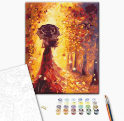 Alkotásutca Aranyló ősz - Számfestő készlet kereten 40x50