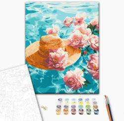 Alkotásutca Tengerparti emlék - Számfestő készlet kereten 40x50