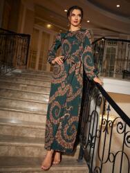 Shein Sötétzöld Ruha Csíkos Mintával (s) (586808)