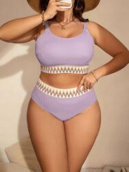 Shein Lila Texturált Fürdőruha (3XL)