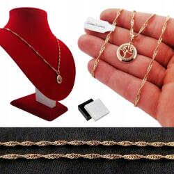 Golden Celebrity Gyönyörű Arany Nyaklánc Boldogság Életfa Lánc 316L 18K +gravírozás