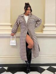 Shein Színes Kockás Mintás Kabát (xs) (595209)