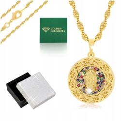 Golden Celebrity Arany Szingapúri Nyaklánc Ajándék Medál Nőknek, Lányoknak, Anyukáknak 18K (Biżuteria dla dziewczyny żony córki mamy)