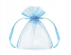 PartyDeco Organza tasak kék színben 10 cm 10 darabos szett, dekorációs, Diy (WRG5-011-10)