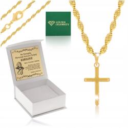 Golden Celebrity Arany Áldozólánc Kereszt Medál 18K+GRAVÍROZÁS Áldozási Ajándék