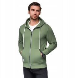 Ombre Basic férfi cipzáras kapucnis melegítőfelső, zöld V3 OM-SSBZ-0178 M (148370)