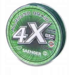 Saenger 4 db-os fonott zsinór, 200 m, 0, 30 mm, zöld (1970230)