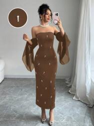 Shein Barna Díszített MIDI Ruha (L) (597844)