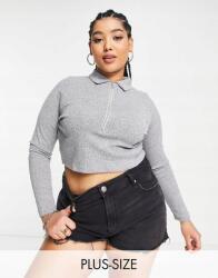 Cotton On Cotton: on Plus Szürke Melange Cipzáras Felső (46) (454715)