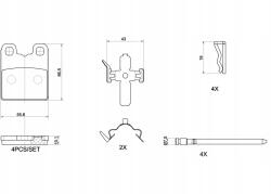 Brembo Hátsó fékbetét Brembo P 23 201