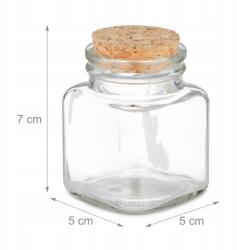 Relaxdays Fűszertartó Tégelyek Parafadugóval 20 Db-os Szett (10047464)