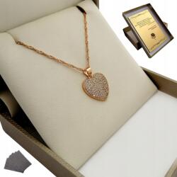 Golden Celebrity Arany Nyaklánc Szív Ajándék Neki Lány Anya Feleség Gravírozás (Biżuteria na 18 20 30 40 50 60 70 80 GRAWER)