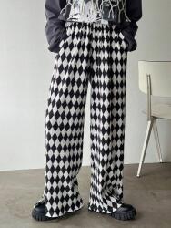 Shein Kétszínű Egyenes Mintás Nadrág (M) (579799)