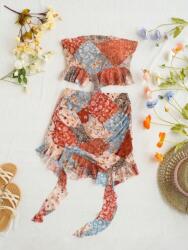 Shein Mintás Szoknya Felső Szett (s) (583572)