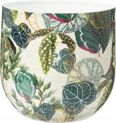 H&L Tropico fém virágcserép dzsungel motívummal, 26x26cm (A1040-0L-00)