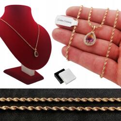 Golden Celebrity Arany Szingapúri Csavart Cirkónia Medál 45CM