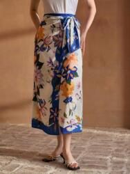  Motf Fehér Szatén Mintás Szoknya (s)