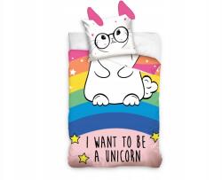 Carbotex pamut ágynemű fülekkel Unicorn, 140/200+70/80, NL201080 (NL201080-P)