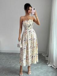 Shein Ekru Ruha Mintás Ruha (XL)