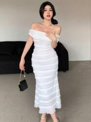 Dazy Krémszínű, Vállatlan Ruha (s)