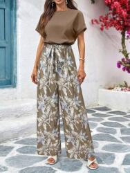 Shein Barna Virágos Overál Övvel (XL)