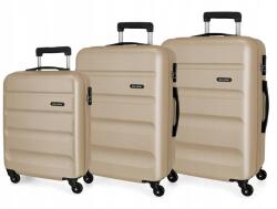 ROLL ROAD Flex Champagne, Abs utazóbőrönd szett, 55-65-75cm, 5849469 (5849469)