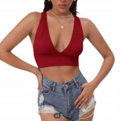 Shein Piros Texturált Felső (s) (586728)