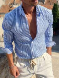 Shein Csíkos Hosszú Ujjú Ing (XL)