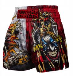 Extreme Hobby Thai Boksz rövidnadrág K1 Kickboxing Killer Cards S (1674-20519-S-RED)