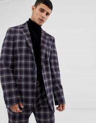 United Colors of Benetton Benetton Sötétkék Slim Fit Kockás Blézer (48) (456217)