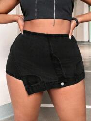 Shein Fekete 2W1 Szoknya Rövidnadrág (0XL)