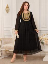 Shein Fekete MIDI Ruha Hímzéssel (0XL) (577300)