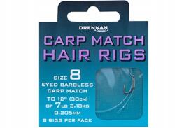 Drennan Carp Match Hair Rigs szakáll nélküli 16 4lb (HNHCMA016)