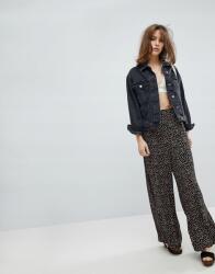 Free People Fekete Széles Print Nadrág (30) (371022)