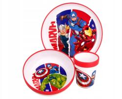 Stor Gyerek műanyag evőeszközök, Avengers Micro, tányér, tál, pohár, 57781 (57781)