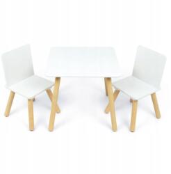 Arditex Kids Gyerek fa asztal 2 székkel, fa+MDF, 50×50×44cm asztal (AR16732)