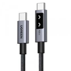 UGREEN Cablu Date si Incarcare USB-C - USB-C UGREEN L509, 100W, 0.5m, Gri - typec