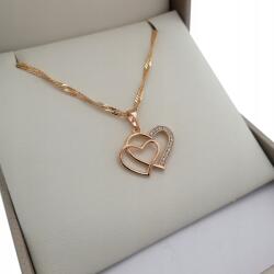  Arany Nyaklánc Szív 18K Valentin Napi Ajándék 50CM