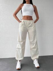 Shein Bézs Színű, Bordázott Szárú Nadrág (40-es méret) (536203)