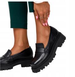 Casu Mokaszin Platform Félcipő Lengyel Bőr New 40 (1691)