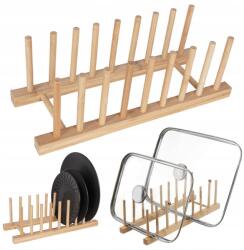 Orion Fedéltartó Állvány Tányérok Konyhai állvány rendszerező fa bambusz (122971)