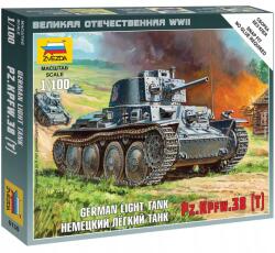 Zvezda Wargames (II. világháború) tank 6130 Német Könnyű Tank PZ. KPFW. 38 (t) (1: 100) (6130)