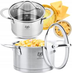 Karl Hausmann Indukciós És Gáztűzhelyre Alkalmas Rozsdamentes Acél Edény 3, 6L 20cm Fedővel Kis Edény (5905155001146)